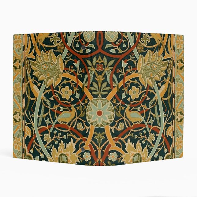 William Morris Persian Oriental Carpet Art Mini Binder (Background)