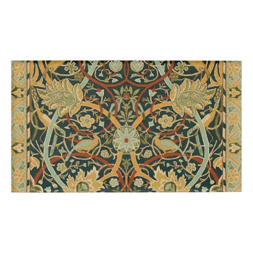 William Morris Persian Oriental Carpet Art Name Tag