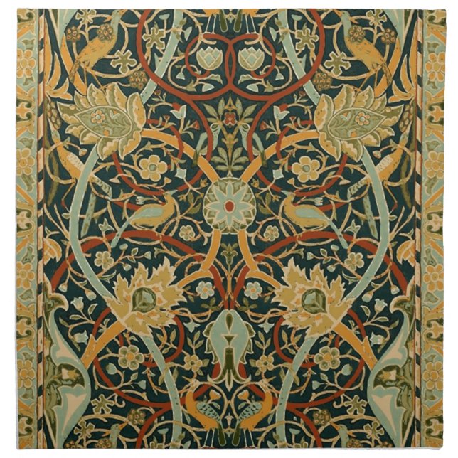 William Morris Persian Oriental Carpet Art Napkin (Front)