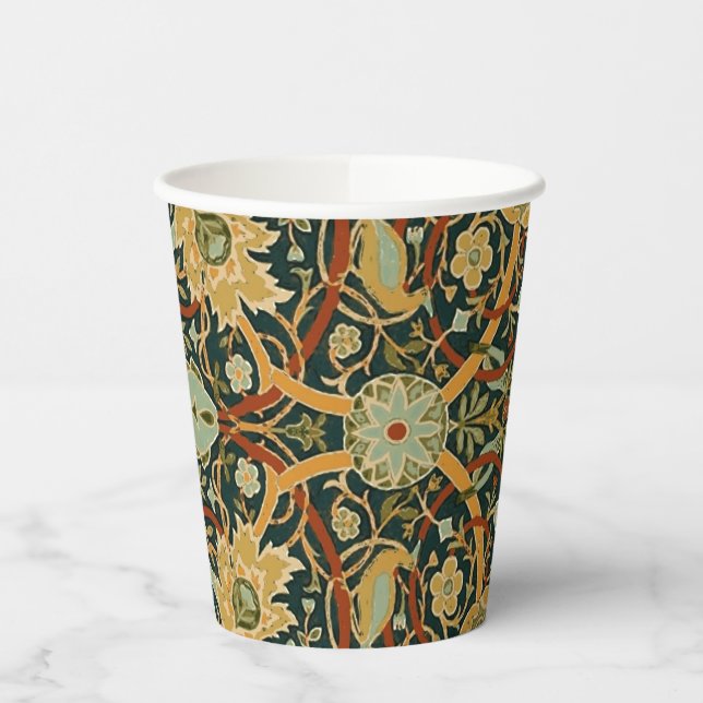 William Morris Persian Oriental Carpet Art Paper Cups (Left)