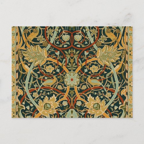 William Morris Persian Oriental Carpet Art Postcard