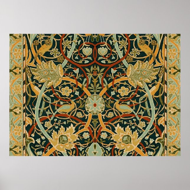 William Morris Persian Oriental Carpet Art Poster (Front)
