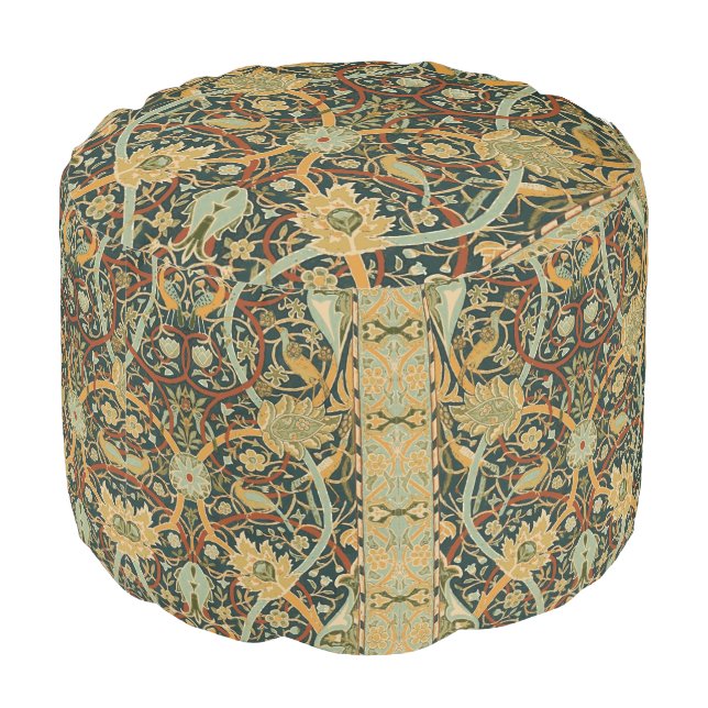 William Morris Persian Oriental Carpet Art Pouf (Angled Back)