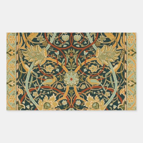William Morris Persian Oriental Carpet Art Rectangular Sticker