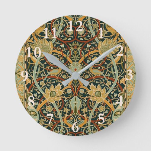 William Morris Persian Oriental Carpet Art Round Clock