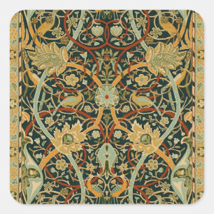 William Morris Persian Oriental Carpet Art Square Sticker