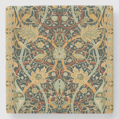 William Morris Persian Oriental Carpet Art Stone Coaster
