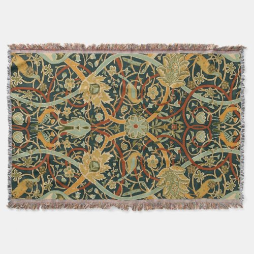 William Morris Persian Oriental Carpet Art Throw Blanket