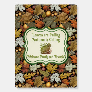 William Morris Personalized Autumn Leaves with Cat Foam Board