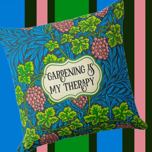 William Morris Personalized Floral Outdoor Pillow