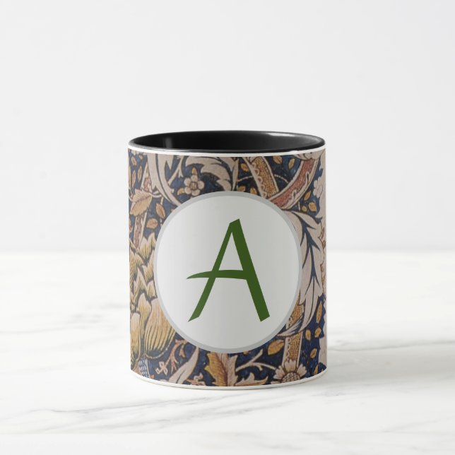 William Morris PERSONALIZED INTIAL Mug (Center)