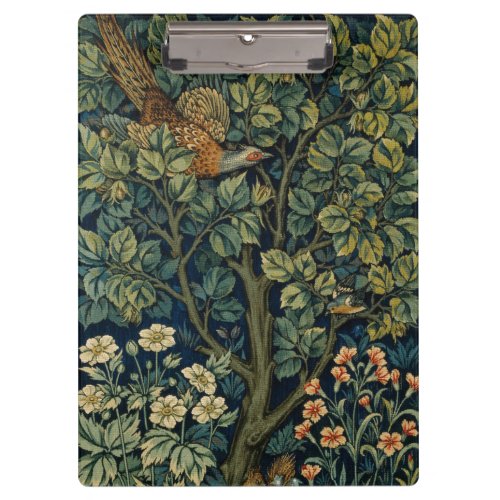 William Morris Pheasant Bird Tree Botanical Clipboard