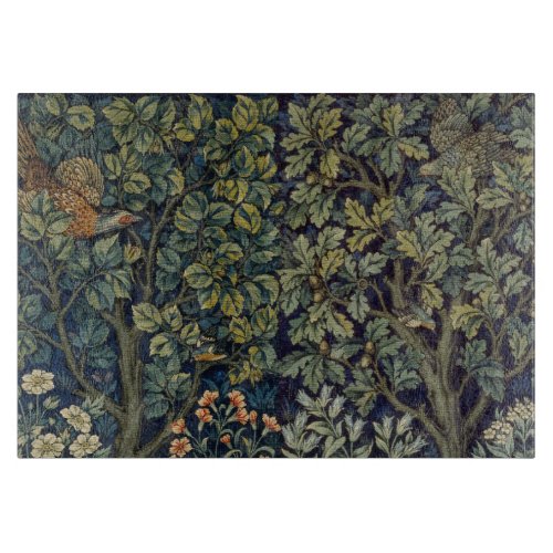 William Morris Pheasant Bird Tree Botanical Cutting Board