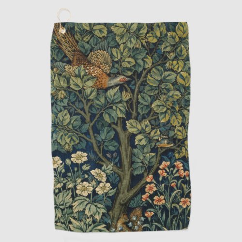 William Morris Pheasant Bird Tree Botanical Golf Towel