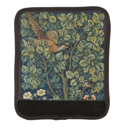 William Morris Pheasant Bird Tree Botanical Luggage Handle Wrap
