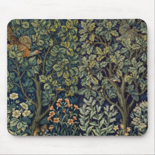 William Morris Pheasant Bird Tree Botanical Mouse Pad
