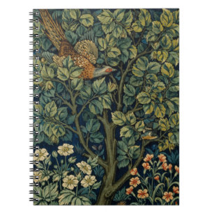 William Morris Pheasant Bird Tree Botanical Notebook