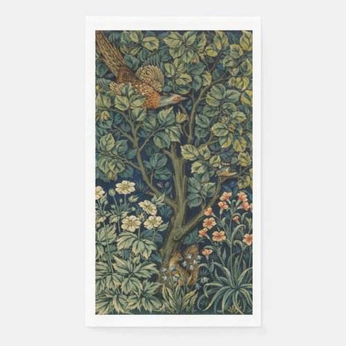 William Morris Pheasant Bird Tree Botanical Paper Guest Towels