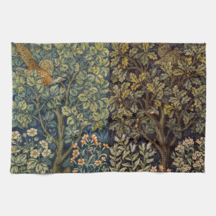William Morris Pheasant Bird Tree Flower Kitchen Towel