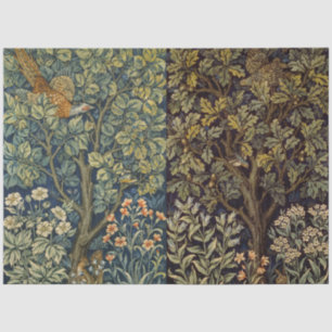 William Morris Pheasant Bird Tree Flower Tissue Paper