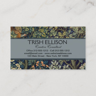 William Morris Pheasant Bird Tree Woodland Business Card