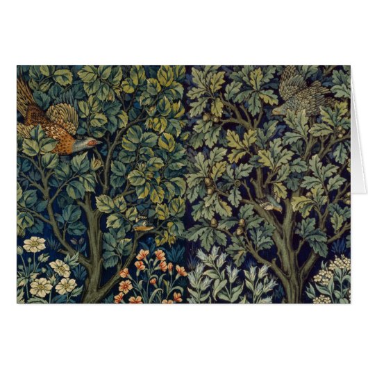 William Morris Pheasant Bird Tree Woodland Cards (Front Horizontal)