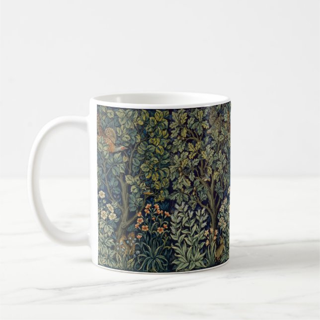 William Morris Pheasant Bird Tree Woodland Coffee Mug (Left)