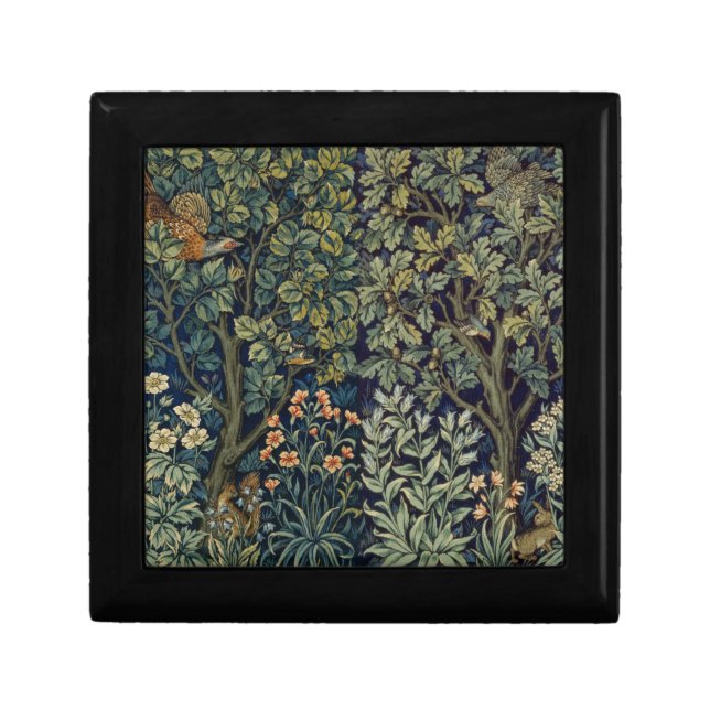 William Morris Pheasant Bird Tree Woodland Gift Box (Front)