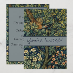 William Morris Pheasant Bird Tree Woodland Invitation