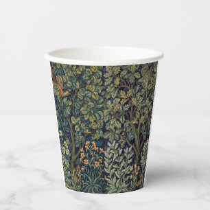 William Morris Pheasant Bird Tree Woodland Paper Cups