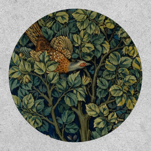 William Morris Pheasant Bird Tree Woodland Patch (Front)