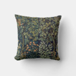 William Morris Pheasant Bird Tree Woodland Throw Pillow