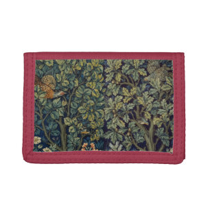 William Morris Pheasant Bird Tree Woodland Tri-fold Wallet
