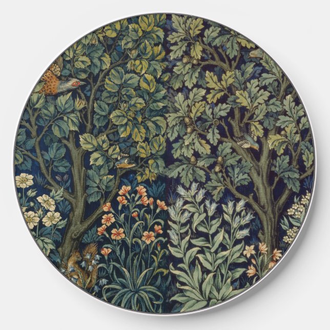 William Morris Pheasant Bird Tree Woodland Wireless Charger (Front)