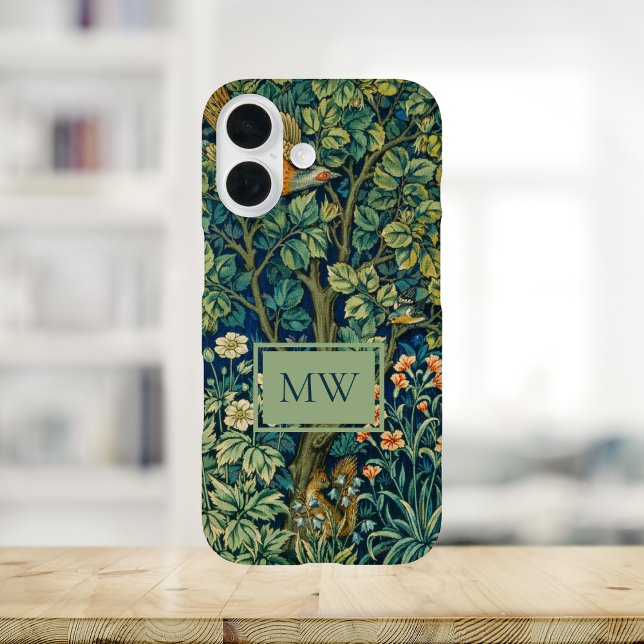 William Morris Pheasant Custom Monogram Case-Mate iPhone Case (Creator Uploaded)