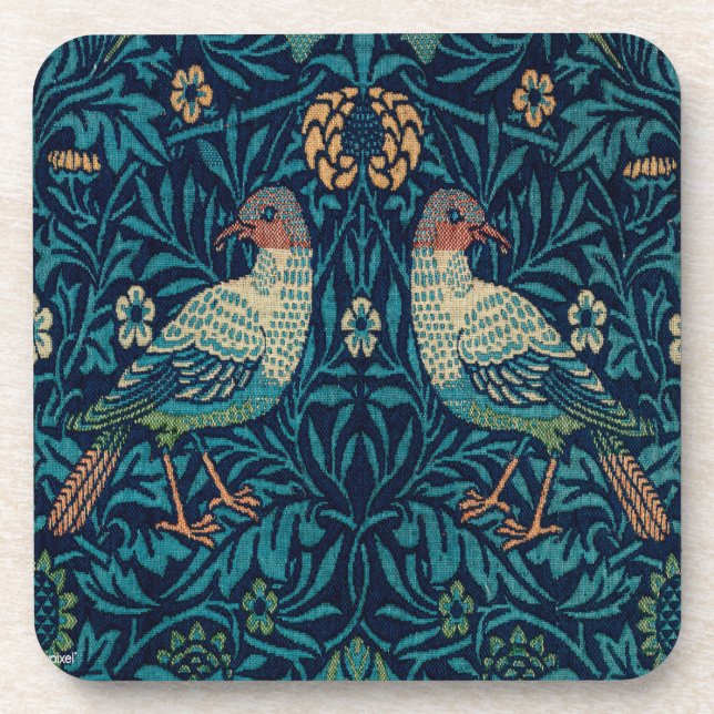 William Morris Pheasants Beverage Coaster (Front)