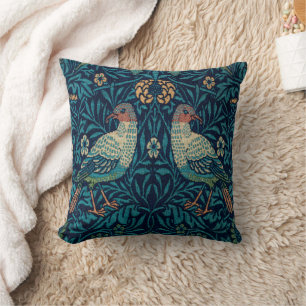 William Morris Pheasants Throw Pillow