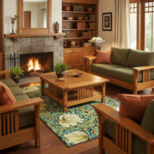 William Morris Pimpernel 7x5 Mission Style Rug