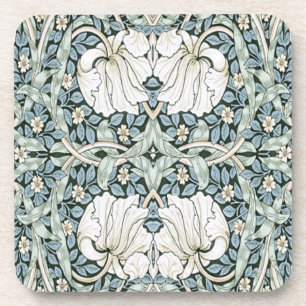 William Morris Pimpernel Blue Intricate Pattern  Beverage Coaster