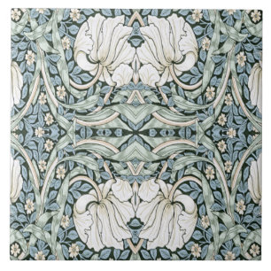William Morris Pimpernel Blue Intricate Pattern  Ceramic Tile