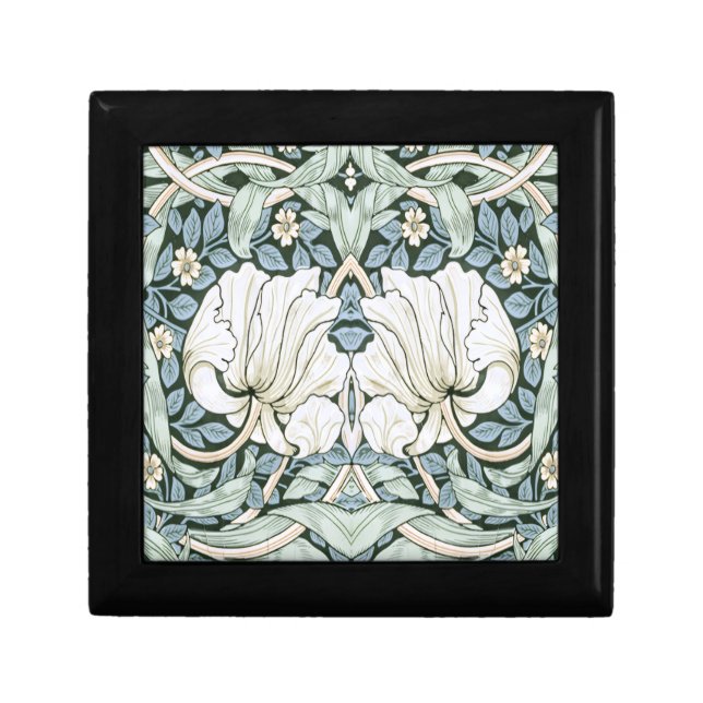 William Morris Pimpernel Blue Intricate Pattern  Gift Box (Front)