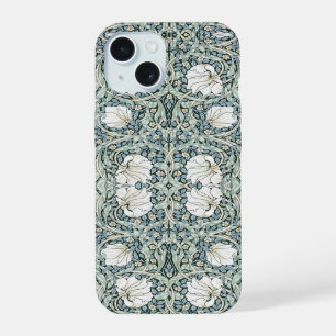William Morris Pimpernel Blue Intricate Pattern iPhone 15 Case