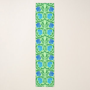 William Morris Pimpernel, Blue & Lime Green Scarf