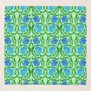 William Morris Pimpernel, Blue & Lime Green Scarf