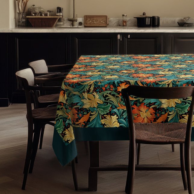 William Morris Pimpernel colorful vibrant colors Tablecloth (William Morris Pimpernel colorful vibrant colors Tablecloth)