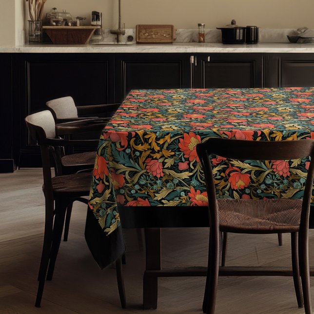 William Morris Pimpernel colorful vibrant colors Tablecloth (William Morris Pimpernel colorful vibrant colors Tablecloth)