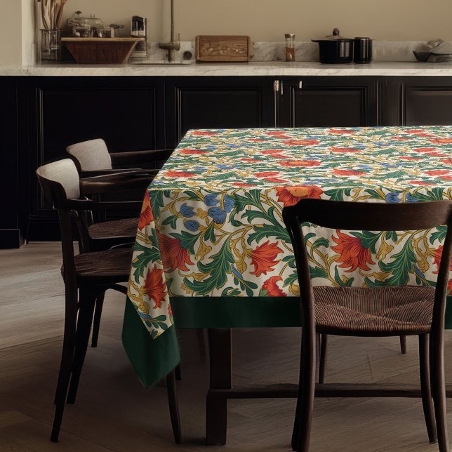 William Morris Pimpernel colorful vibrant colors Tablecloth (William Morris Pimpernel colorful vibrant colors Tablecloth)