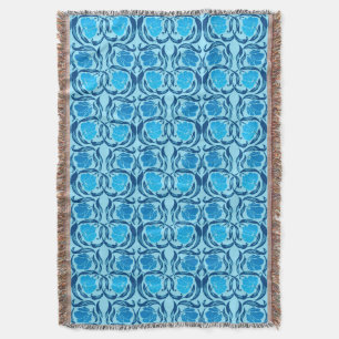 William Morris Pimpernel, Denim & Light Blue Throw Blanket