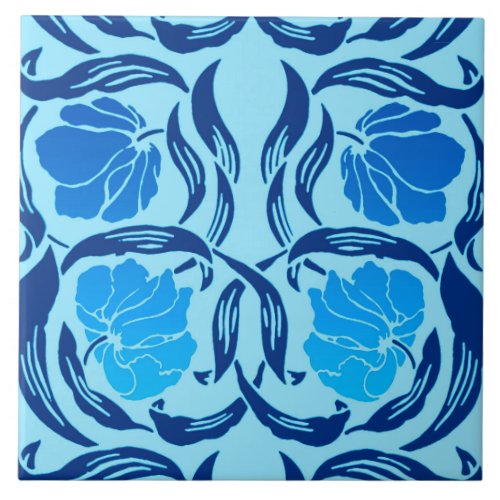 William Morris Pimpernel Denim  Light Blue Tile