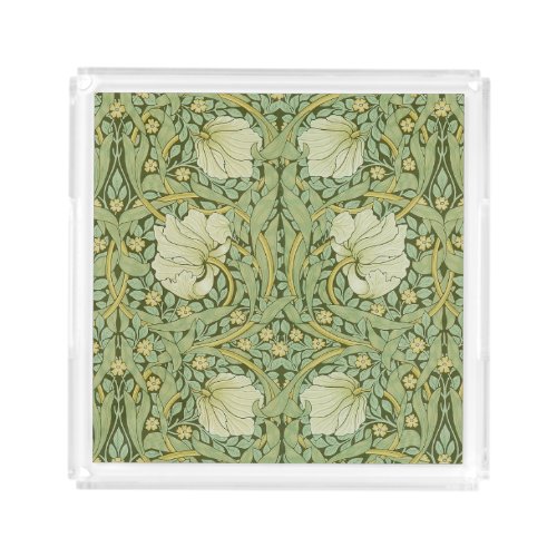 William Morris Pimpernel Floral Blue Wallpaper Acrylic Tray